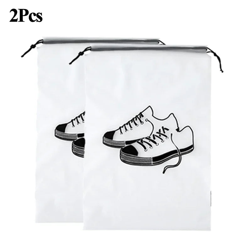10/1Pcs Transparent Shoes Storage Bag Portable Travel Packing Drawstring Pouch Waterproof Dust-proof Bags Home Shoes Organizer