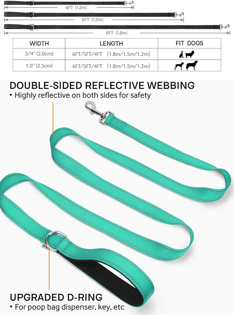 Guia Coleira para Peitorais para Cães, coleira com guia, reflexão noturna, corda de reboque para animais de estimação, 1,2/1,5/1,8 m, corda de proteção, guia para treinamento de caminhada de animais de estimação