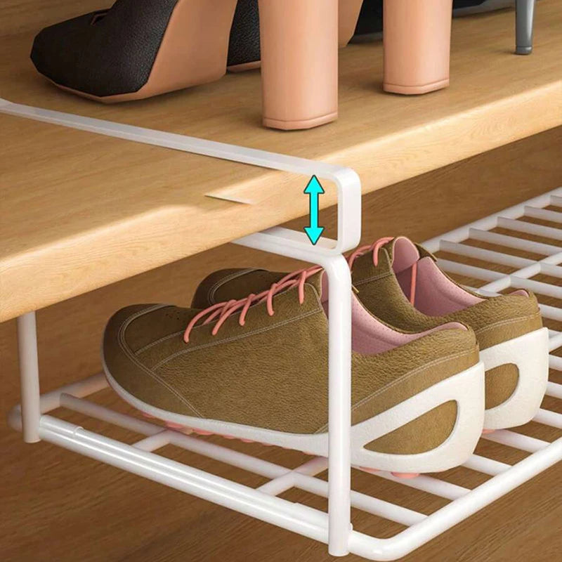 1/2pcs Creative Layered Shoe Rack Home Dorm Office Shoe Cabinet Partition Artifact Space Saving Shoe Storage Shelf