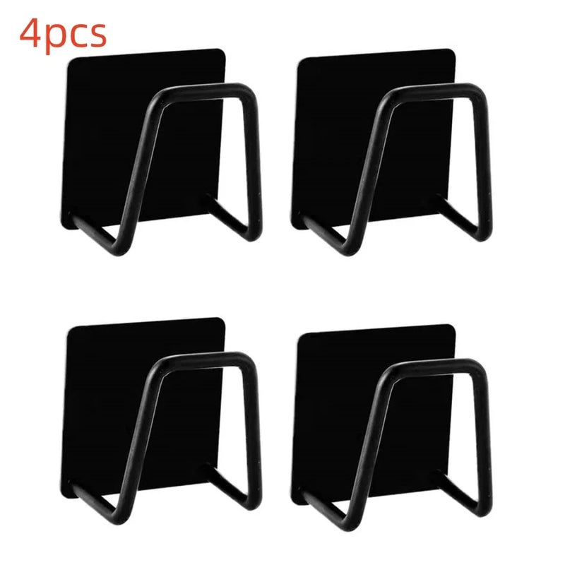 Wall Hooks Kitchen Organizer Sponges Cleaning Brush Self-Adhesive Drain Drying Rack Toilet Bathroom Accessories Storage Holder