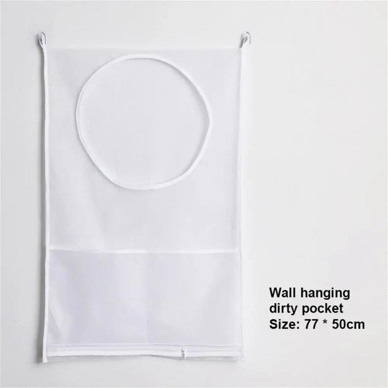 Large Hanging Laundry Basket Storage Bag Foldable Organizer For Dirty Clothes OxfordCloth Multi-pocket Clothing Toy Storage Home