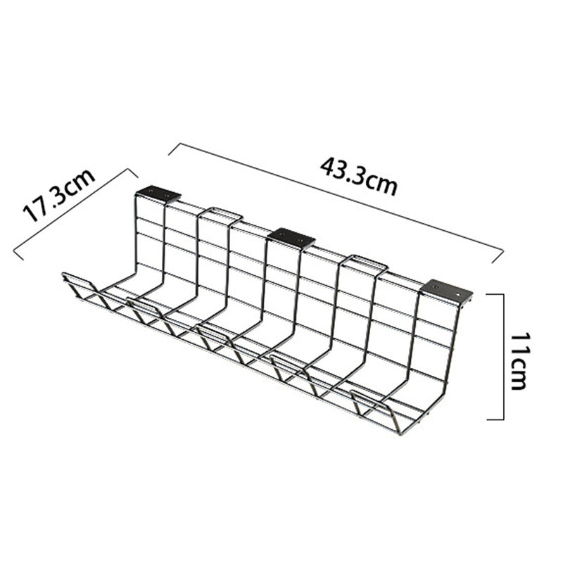 Wire Office Supplies Shelf Under Table Storage Rack Wire Desk Cable Under Management Tray Cord Organizer Rack Wire Cable Shelf