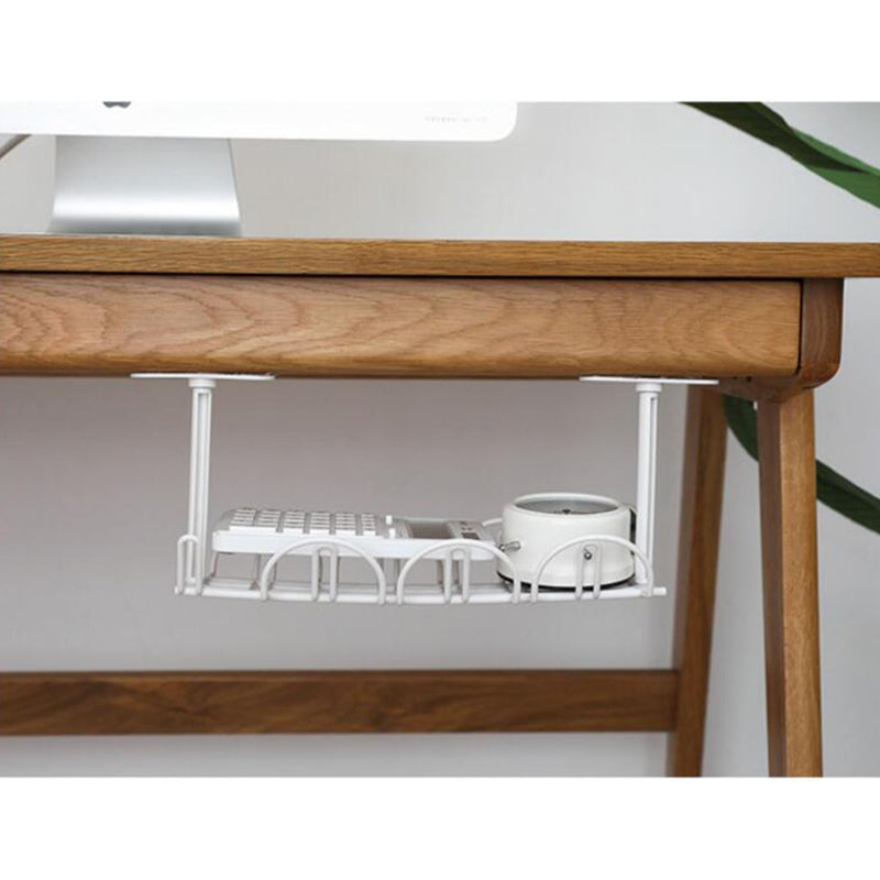 Wire Office Supplies Shelf Under Table Storage Rack Wire Desk Cable Under Management Tray Cord Organizer Rack Wire Cable Shelf